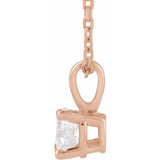 14K Rose Gold 3/4 CT Lab-Grown Diamond 18" Necklace