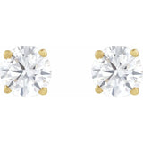 14K Yellow Gold 1/3 CT Natural Diamond Earring