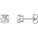 14K Rose Gold Lab-Grown Blue Sapphire Earring