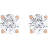 14K Rose Gold 1/2 CT Lab-Grown Diamond Earring