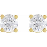 14K Yellow Gold 1/6 CT Lab-Grown Diamond  Earring