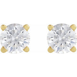 14K Yellow Gold 1/4 CT Lab-Grown White Diamond Earring