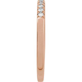 10K Rose Gold Natural Diamond Stackable Ring