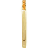 10K Yellow Gold Natural Citrine Stackable Ring