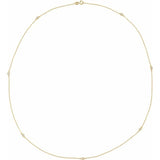 14K Yellow Gold 1/3 CTW Natural Diamond 7-Station 24" Necklace