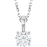 14K White Gold 1/2 CTW Natural Diamond 18" Necklace
