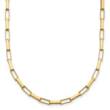 14K Polished Fancy Box Links 17in Necklace