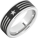 Stars and Stripes - Serinium® Men's Ring with American Flag Engraving