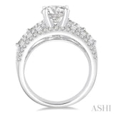 1 1/5 Ctw Diamond Semi-Mount Engagement Ring in 14K White Gold