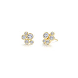 Bubble Cluster Bezel Earrings