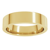 10K Yellow Gold 5 mm Comfort-Fit Flat Band Size 9