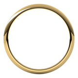 10K Yellow Gold 1 mm Half Round Band Size 6.5