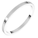14K White Gold 1.5 mm Flat Band Size 4
