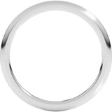 14K White Gold 1.5 mm Comfort-Fit Half Round Band Size 4.5