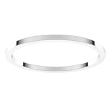 14K White Gold 1 mm Flat Band Size 7.5