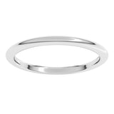 14K White Gold 1.5 mm Comfort-Fit Half Round Band Size 4