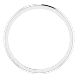 14K X1 White Gold 1.5 mm Half Round Band Size 6