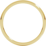 14K Yellow Gold 1.5 mm Lightweight Comfort-Fit Half Round Band Size 6