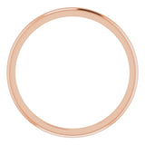 14K Rose Gold 1.5 mm Half Round Band Size 9