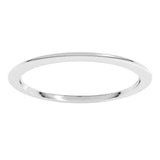 Platinum 1 mm Comfort-Fit Half Round Band Size 6