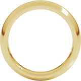 18K Yellow Gold 5 mm Comfort-Fit Half Round Band Size 11