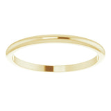 14K Yellow Gold 1.5 mm Half Round Band Size 4