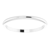 10K White Gold 1.5 mm Half Round Band Size 6.5