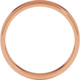 10K Rose Gold 4 mm Stepped-Edge Flat Band Size 9