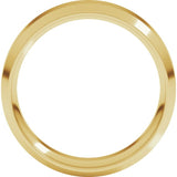 10K Yellow Gold 6 mm Beveled-Edge Comfort-Fit Flat Band Size 8