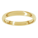 14K Yellow Gold 2.5 mm Lightweight Comfort-Fit Half Round Band Size 5.5