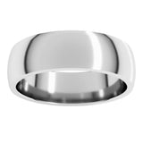 Sterling Silver 6 mm Lightweight Comfort-Fit Half Round Band Size 11.5