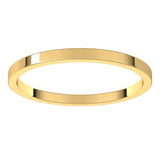 10K Yellow Gold 1.5 mm Flat Band Size 10.5