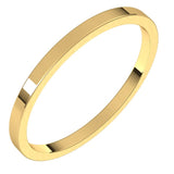 14K Yellow Gold 1.5 mm Flat Band Size 11