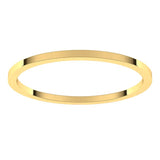 14K Yellow Gold 1 mm Flat Band Size 9.5