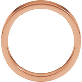 14K Rose Gold 5 mm Comfort-Fit Flat Band Size 8.5