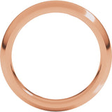 10K Rose Gold 4 mm Comfort-Fit Half Round Band Size 4