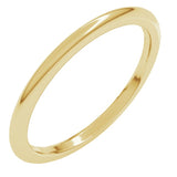 10K Yellow Gold 1.5 mm Comfort-Fit Half Round Band Size 8.5
