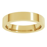 18K Yellow Gold 4 mm Comfort-Fit Flat Band Size 7