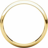 14K Yellow Gold 3.5 mm Half Round Band Size 6