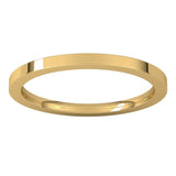 14K Yellow Gold 1.5 mm Comfort-Fit Flat Band Size 6