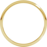 10K Yellow Gold 1.5 mm Lightweight Half Round Band Size 9.5