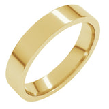 14K Yellow Gold 4 mm Lightweight Comfort-Fit Flat Band Size 4