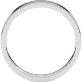 14K White Gold 4 mm Lightweight Comfort-Fit Flat Band Size 6.5
