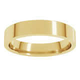 14K Yellow Gold 4 mm Lightweight Comfort-Fit Flat Band Size 9