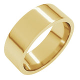 14K Yellow Gold 7 mm Lightweight Comfort-Fit Flat Band Size 5.5