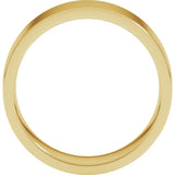 14K Yellow Gold 7 mm Lightweight Comfort-Fit Flat Band Size 8.5