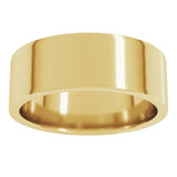 14K Yellow Gold 7 mm Lightweight Comfort-Fit Flat Band Size 9