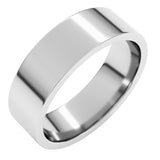 10K White Gold 6 mm Lightweight Comfort-Fit Flat Band Size 8.5