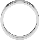14K White Gold 6 mm Lightweight Comfort-Fit Flat Band Size 9