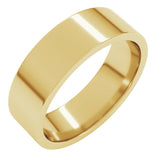14K Yellow Gold 6 mm Lightweight Comfort-Fit Flat Band Size 9